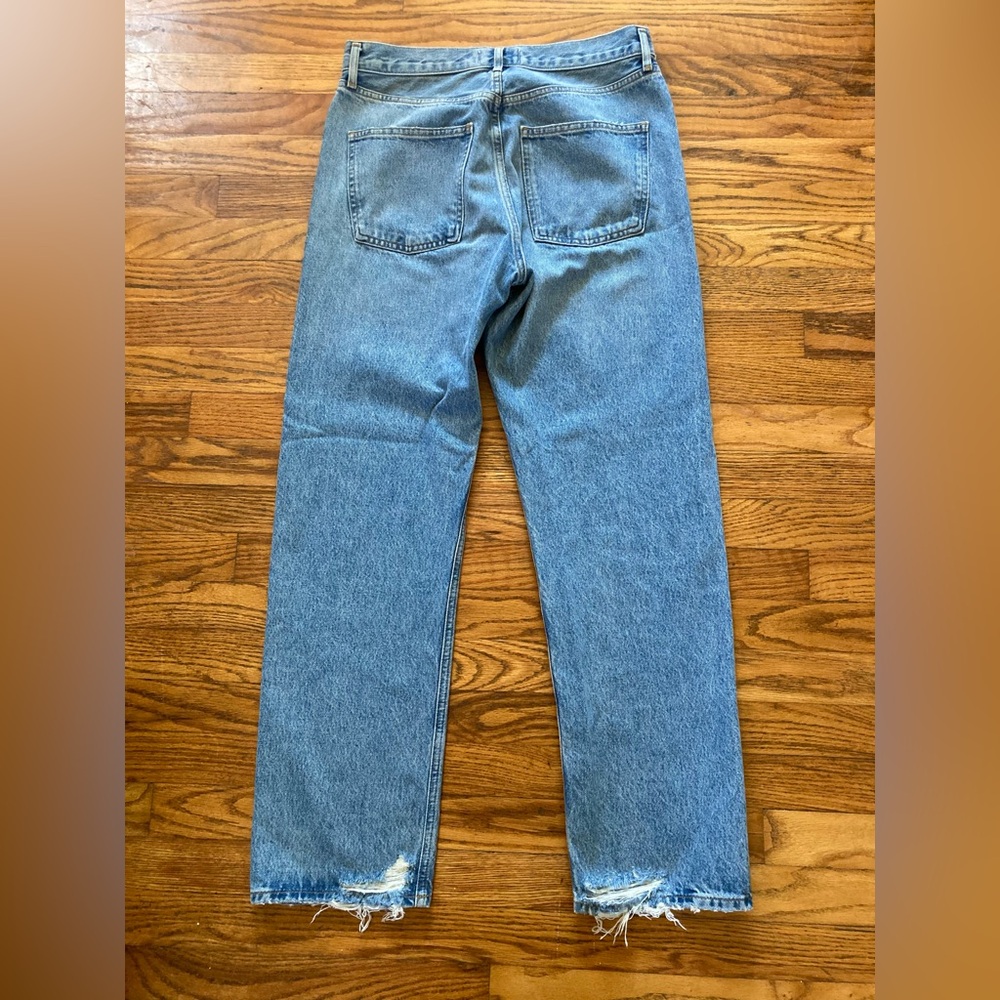 Agolde 90’s Jean Loose Blue Straight Jeans Classic Denim Style - Picture 2 of 6